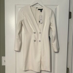 White House Black Market Ivory Blazer Dress